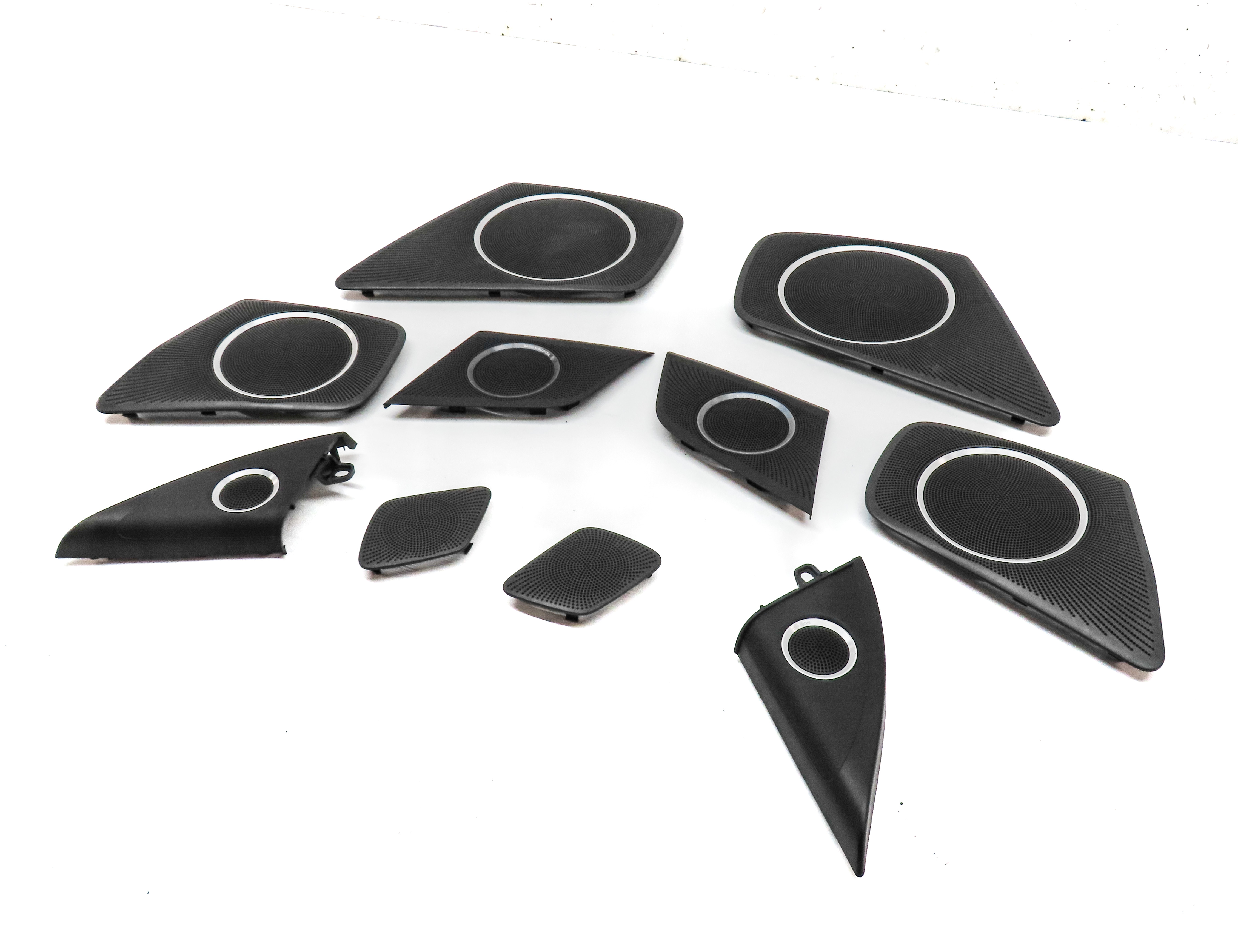 2010 AUDI S4 (B8 8K) FRONT REAR BANG & OLUFSEN SPEAKER COVER GRILLE SET 10 — exact item pictured